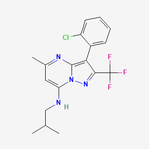 3-(2-chlorophenyl)-5-methyl-N-(2-methylpropyl)-2-(trifluoromethyl)pyrazolo[1,5-a]pyrimidin-7-amine