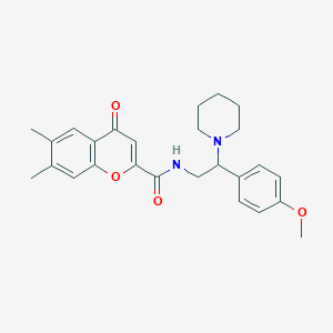 N-[2-(4-methoxyphenyl)-2-(piperidin-1-yl)ethyl]-6,7-dimethyl-4-oxo-4H-chromene-2-carboxamide