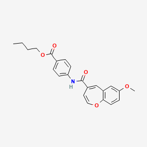 Butyl 4-{[(7-methoxy-1-benzoxepin-4-yl)carbonyl]amino}benzoate