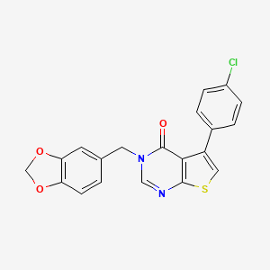 3-(1,3-benzodioxol-5-ylmethyl)-5-(4-chlorophenyl)thieno[2,3-d]pyrimidin-4(3H)-one