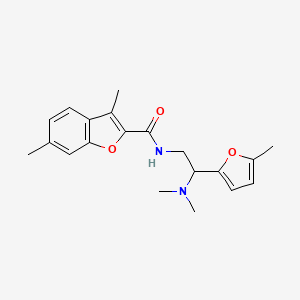 molecular formula C20H24N2O3 B11324224 N-[2-(dimethylamino)-2-(5-methylfuran-2-yl)ethyl]-3,6-dimethyl-1-benzofuran-2-carboxamide 