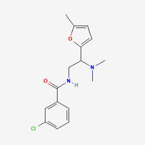 3-chloro-N-[2-(dimethylamino)-2-(5-methylfuran-2-yl)ethyl]benzamide