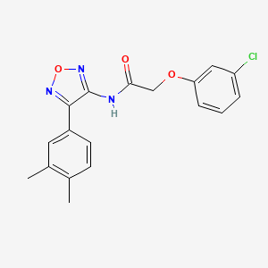 2-(3-chlorophenoxy)-N-[4-(3,4-dimethylphenyl)-1,2,5-oxadiazol-3-yl]acetamide