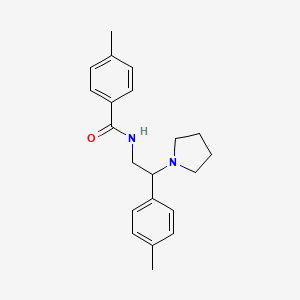 4-methyl-N-[2-(4-methylphenyl)-2-(pyrrolidin-1-yl)ethyl]benzamide