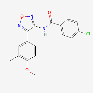 4-chloro-N-[4-(4-methoxy-3-methylphenyl)-1,2,5-oxadiazol-3-yl]benzamide