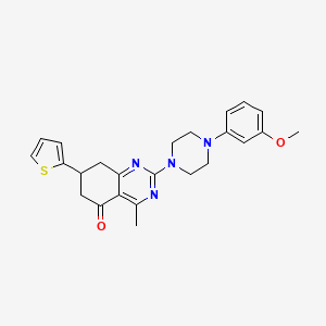 2-[4-(3-methoxyphenyl)piperazin-1-yl]-4-methyl-7-(2-thienyl)-7,8-dihydroquinazolin-5(6H)-one