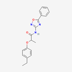 2-(4-ethylphenoxy)-N-(5-phenyl-1,2,4-oxadiazol-3-yl)propanamide