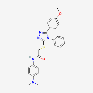 N-[4-(dimethylamino)phenyl]-2-{[5-(4-methoxyphenyl)-4-phenyl-4H-1,2,4-triazol-3-yl]sulfanyl}acetamide