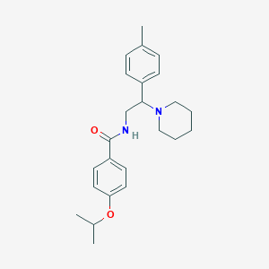 molecular formula C24H32N2O2 B11324353 N-[2-(4-methylphenyl)-2-(piperidin-1-yl)ethyl]-4-(propan-2-yloxy)benzamide 