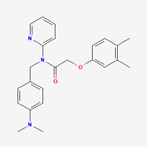 molecular formula C24H27N3O2 B11324374 N-[4-(dimethylamino)benzyl]-2-(3,4-dimethylphenoxy)-N-(pyridin-2-yl)acetamide 