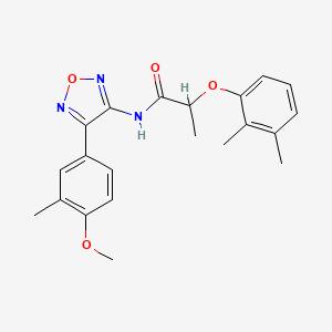 molecular formula C21H23N3O4 B11324391 2-(2,3-dimethylphenoxy)-N-[4-(4-methoxy-3-methylphenyl)-1,2,5-oxadiazol-3-yl]propanamide 