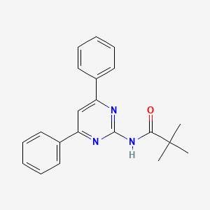 molecular formula C21H21N3O B11324420 N-(4,6-diphenylpyrimidin-2-yl)-2,2-dimethylpropanamide CAS No. 820961-69-1