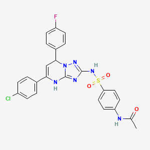 N-(4-{[5-(4-chlorophenyl)-7-(4-fluorophenyl)-3,7-dihydro[1,2,4]triazolo[1,5-a]pyrimidin-2-yl]sulfamoyl}phenyl)acetamide