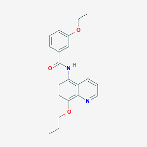 molecular formula C21H22N2O3 B11324443 3-ethoxy-N-(8-propoxyquinolin-5-yl)benzamide 