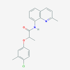 molecular formula C20H19ClN2O2 B11324454 2-(4-chloro-3-methylphenoxy)-N-(2-methylquinolin-8-yl)propanamide 