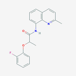 molecular formula C19H17FN2O2 B11324459 2-(2-fluorophenoxy)-N-(2-methylquinolin-8-yl)propanamide 