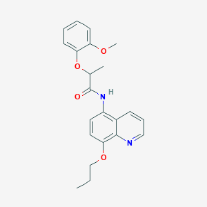 2-(2-methoxyphenoxy)-N-(8-propoxyquinolin-5-yl)propanamide