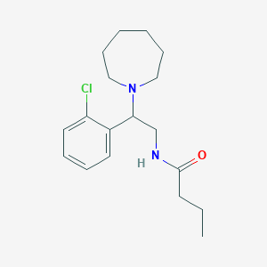 molecular formula C18H27ClN2O B11324588 N-[2-(azepan-1-yl)-2-(2-chlorophenyl)ethyl]butanamide 