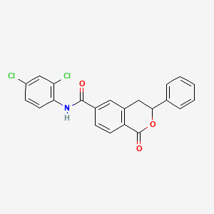 molecular formula C22H15Cl2NO3 B11324673 N-(2,4-dichlorophenyl)-1-oxo-3-phenyl-3,4-dihydro-1H-isochromene-6-carboxamide 