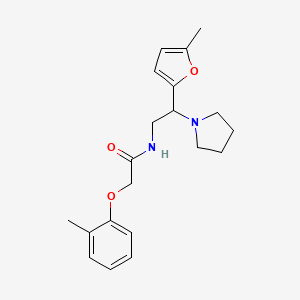 molecular formula C20H26N2O3 B11324679 N-[2-(5-methylfuran-2-yl)-2-(pyrrolidin-1-yl)ethyl]-2-(2-methylphenoxy)acetamide 