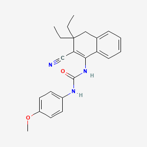 1-(2-Cyano-3,3-diethyl-3,4-dihydronaphthalen-1-yl)-3-(4-methoxyphenyl)urea