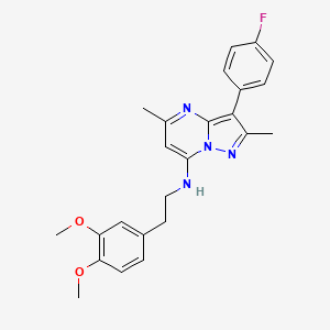 molecular formula C24H25FN4O2 B11324722 N-[2-(3,4-dimethoxyphenyl)ethyl]-3-(4-fluorophenyl)-2,5-dimethylpyrazolo[1,5-a]pyrimidin-7-amine 