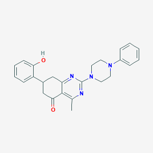 7-(2-hydroxyphenyl)-4-methyl-2-(4-phenylpiperazin-1-yl)-7,8-dihydroquinazolin-5(6H)-one