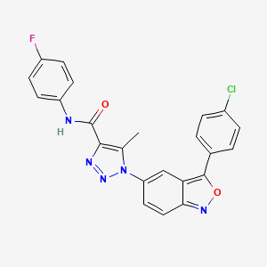 1-[3-(4-chlorophenyl)-2,1-benzoxazol-5-yl]-N-(4-fluorophenyl)-5-methyl-1H-1,2,3-triazole-4-carboxamide