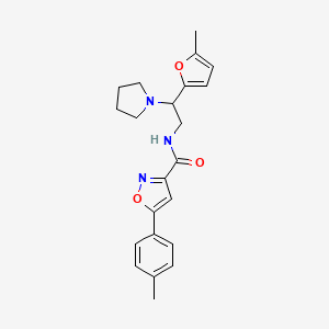 N-[2-(5-methylfuran-2-yl)-2-(pyrrolidin-1-yl)ethyl]-5-(4-methylphenyl)-1,2-oxazole-3-carboxamide