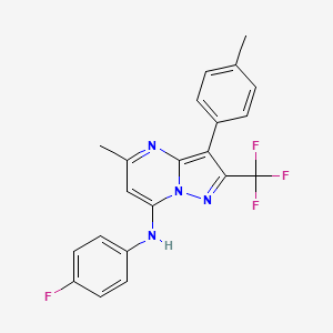 N-(4-fluorophenyl)-5-methyl-3-(4-methylphenyl)-2-(trifluoromethyl)pyrazolo[1,5-a]pyrimidin-7-amine