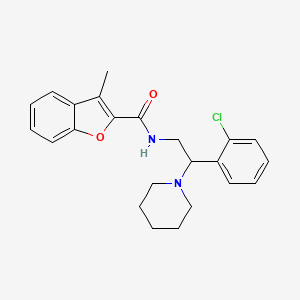 N-[2-(2-chlorophenyl)-2-(piperidin-1-yl)ethyl]-3-methyl-1-benzofuran-2-carboxamide