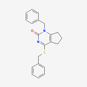 1-benzyl-4-(benzylsulfanyl)-1,5,6,7-tetrahydro-2H-cyclopenta[d]pyrimidin-2-one