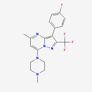 1-[3-(4-Fluorophenyl)-5-methyl-2-(trifluoromethyl)pyrazolo[1,5-a]pyrimidin-7-yl]-4-methylpiperazine