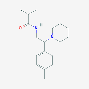 2-methyl-N-[2-(4-methylphenyl)-2-(piperidin-1-yl)ethyl]propanamide