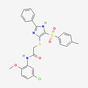 N-(5-chloro-2-methoxyphenyl)-2-({4-[(4-methylphenyl)sulfonyl]-2-phenyl-1H-imidazol-5-yl}sulfanyl)acetamide