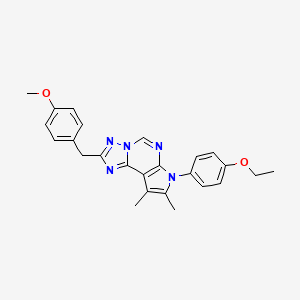 4-{[7-(4-Ethoxyphenyl)-8,9-dimethyl-7H-pyrrolo[3,2-E][1,2,4]triazolo[1,5-C]pyrimidin-2-YL]methyl}phenyl methyl ether