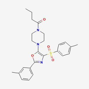 1-(4-{2-(3-Methylphenyl)-4-[(4-methylphenyl)sulfonyl]-1,3-oxazol-5-yl}piperazin-1-yl)butan-1-one