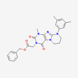 molecular formula C26H27N5O4 B11324885 benzyl 2-[9-(3,5-dimethylphenyl)-1-methyl-2,4-dioxo-7,8-dihydro-6H-purino[7,8-a]pyrimidin-3-yl]acetate 