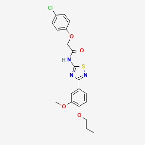 2-(4-chlorophenoxy)-N-[3-(3-methoxy-4-propoxyphenyl)-1,2,4-thiadiazol-5-yl]acetamide