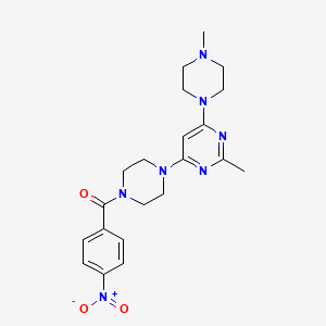 2-Methyl-4-(4-methylpiperazin-1-yl)-6-[4-(4-nitrobenzoyl)piperazin-1-yl]pyrimidine