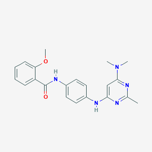 N-(4-{[6-(dimethylamino)-2-methylpyrimidin-4-yl]amino}phenyl)-2-methoxybenzamide