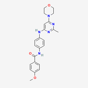 4-methoxy-N-(4-((2-methyl-6-morpholinopyrimidin-4-yl)amino)phenyl)benzamide