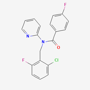 N-(2-chloro-6-fluorobenzyl)-4-fluoro-N-(pyridin-2-yl)benzamide