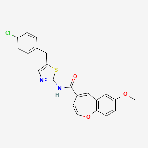 N-[5-(4-chlorobenzyl)-1,3-thiazol-2-yl]-7-methoxy-1-benzoxepine-4-carboxamide