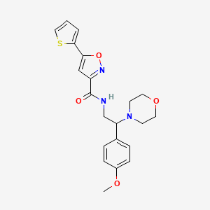 N-[2-(4-methoxyphenyl)-2-(morpholin-4-yl)ethyl]-5-(thiophen-2-yl)-1,2-oxazole-3-carboxamide