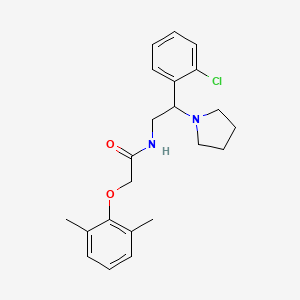 molecular formula C22H27ClN2O2 B11324989 N-[2-(2-chlorophenyl)-2-(pyrrolidin-1-yl)ethyl]-2-(2,6-dimethylphenoxy)acetamide 