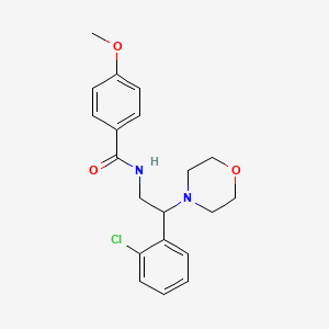 molecular formula C20H23ClN2O3 B11324992 N-[2-(2-chlorophenyl)-2-(morpholin-4-yl)ethyl]-4-methoxybenzamide 