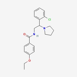 molecular formula C21H25ClN2O2 B11324994 N-[2-(2-chlorophenyl)-2-(pyrrolidin-1-yl)ethyl]-4-ethoxybenzamide 