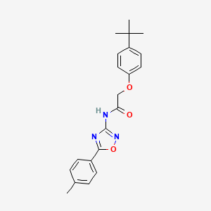 2-(4-tert-butylphenoxy)-N-[5-(4-methylphenyl)-1,2,4-oxadiazol-3-yl]acetamide