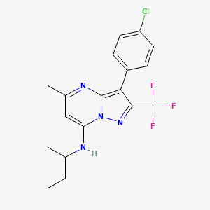 molecular formula C18H18ClF3N4 B11325000 N-(butan-2-yl)-3-(4-chlorophenyl)-5-methyl-2-(trifluoromethyl)pyrazolo[1,5-a]pyrimidin-7-amine 